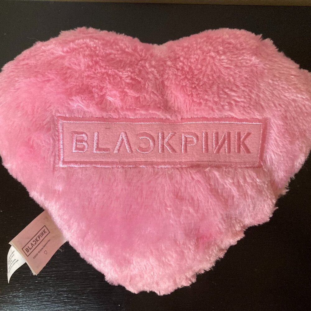 BlackPink Heart Shape Pink Plush Music Light up Pillow by YG Entertainment 2020